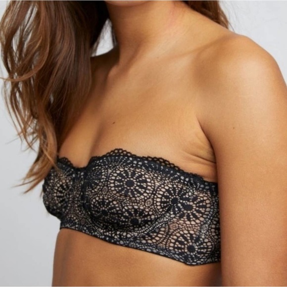 Free People Starla Underwire Black Lace Bra NWT - Picture 3 of 4